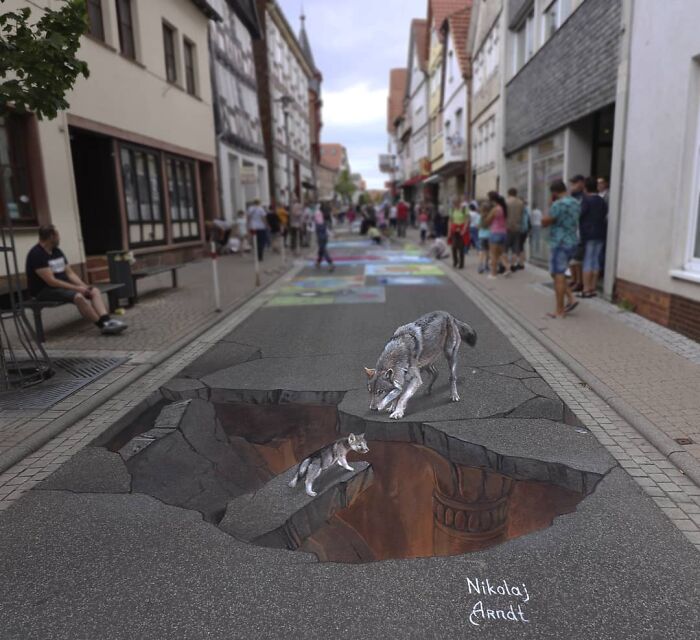 This Artist Turns Ordinary Streets Into Deep Holes, Oceans, And Wild Illusions (75 Pics)