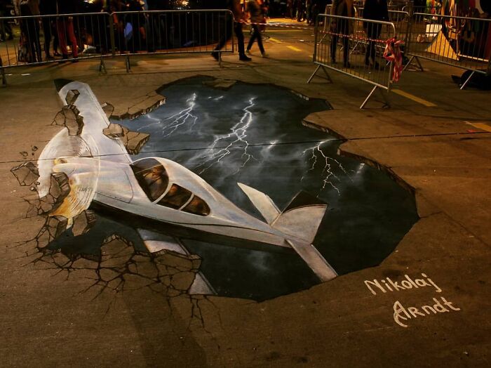 This Artist Turns Ordinary Streets Into Deep Holes, Oceans, And Wild Illusions (75 Pics)