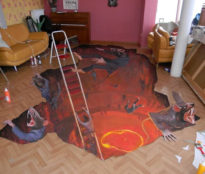 This Artist Turns Ordinary Streets Into Deep Holes, Oceans, And Wild Illusions (75 Pics)