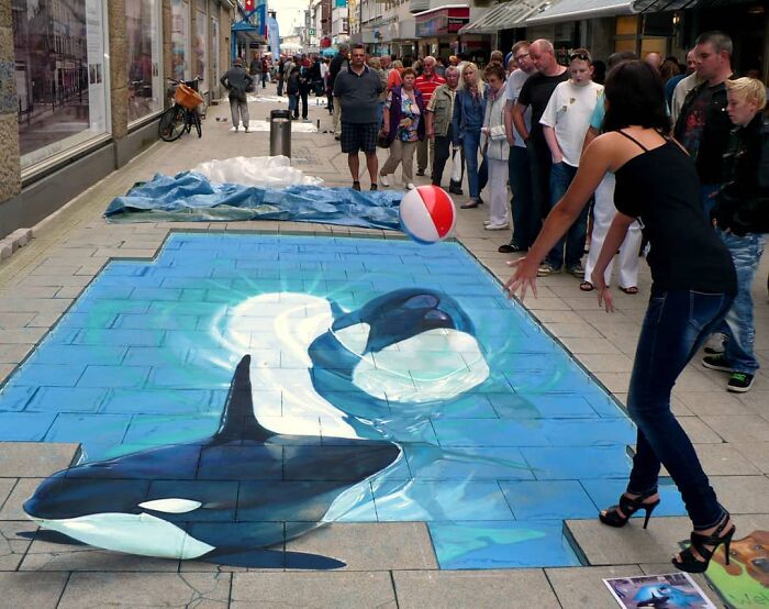 This Artist Turns Ordinary Streets Into Deep Holes, Oceans, And Wild Illusions (75 Pics)