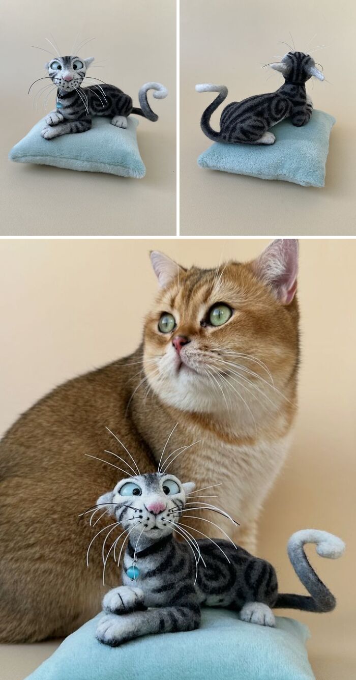 43 Wool Felted Cats With Over-The-Top Whiskers And Even Bigger Attitudes By Mary Derkach