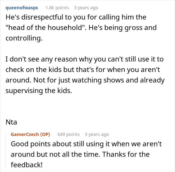 Controlling Man Insists On Keeping Indoor Camera On All The Time, Mad At Wife For Turning It Off