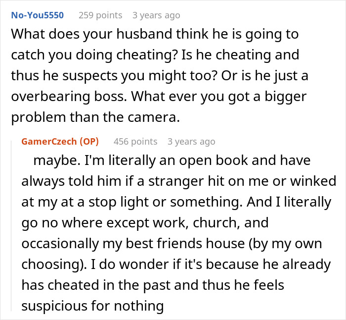 Controlling Man Insists On Keeping Indoor Camera On All The Time, Mad At Wife For Turning It Off