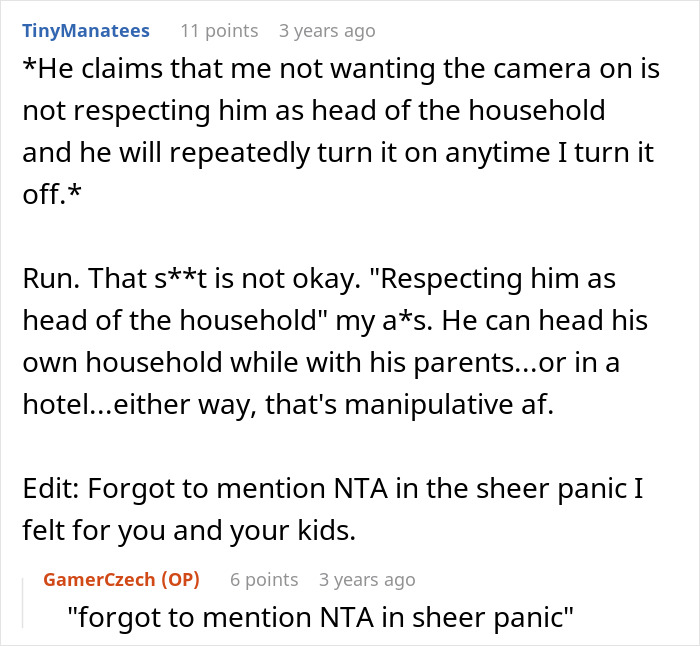 Controlling Man Insists On Keeping Indoor Camera On All The Time, Mad At Wife For Turning It Off