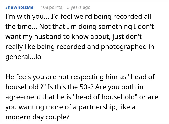 Controlling Man Insists On Keeping Indoor Camera On All The Time, Mad At Wife For Turning It Off