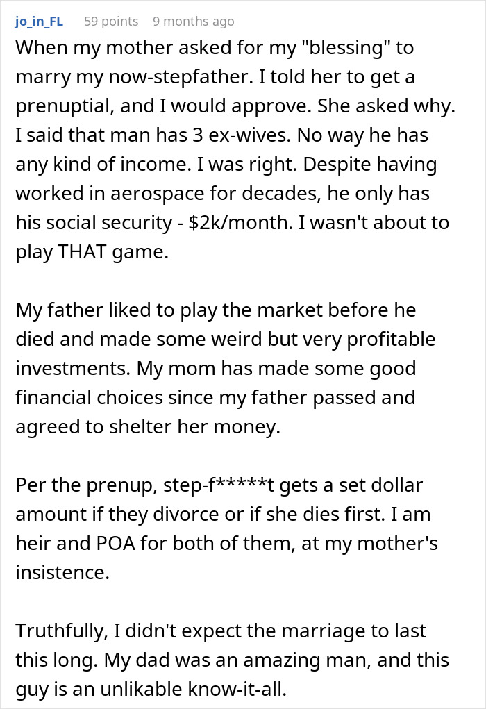 Greedy Guy Thinks He Deserves Late Wife’s Money Because He “Put Up” With Her Kids, Ends Up In Court