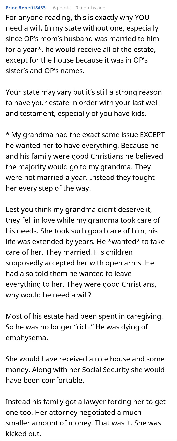 Greedy Guy Thinks He Deserves Late Wife’s Money Because He “Put Up” With Her Kids, Ends Up In Court