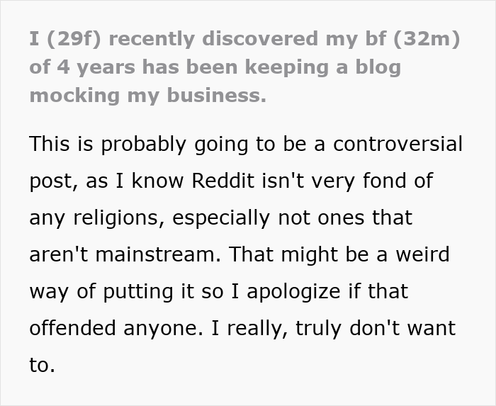 Guy Has A Blog About “Religious Nut GF” Because Of Her Business, Ends Up Single And Homeless Fast