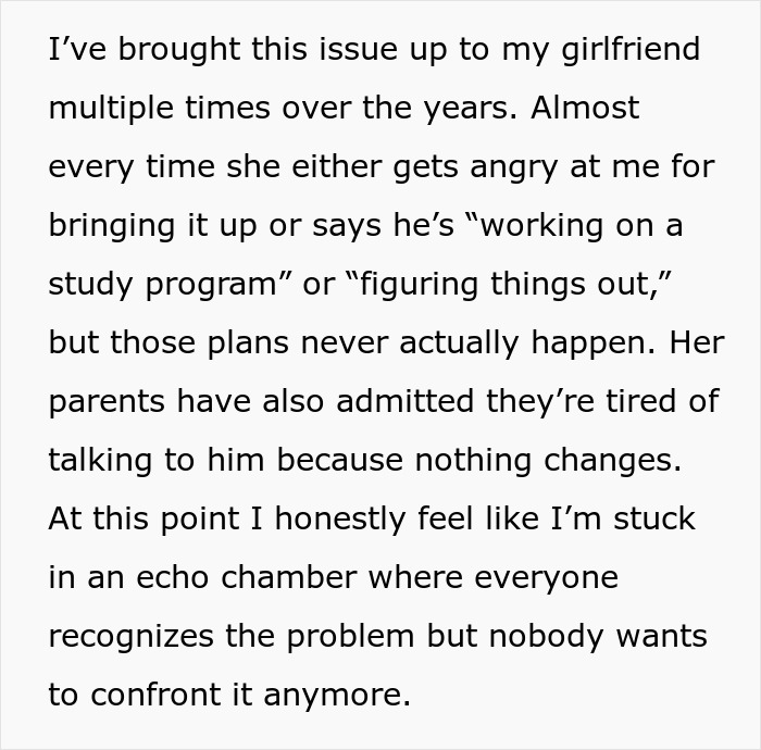 Guy Gives GF An Ultimatum After Getting Fed Up With Her Freeloading Brother, Who Refuses To Be An Actual Adult