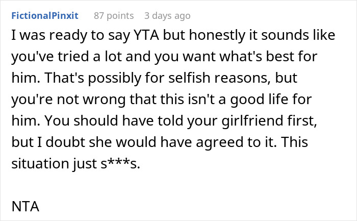 Guy Gives GF An Ultimatum After Getting Fed Up With Her Freeloading Brother, Who Refuses To Be An Actual Adult