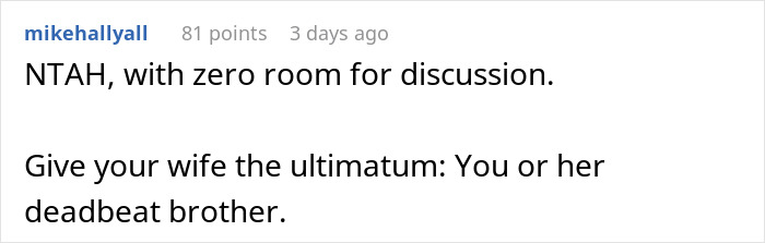 Guy Gives GF An Ultimatum After Getting Fed Up With Her Freeloading Brother, Who Refuses To Be An Actual Adult