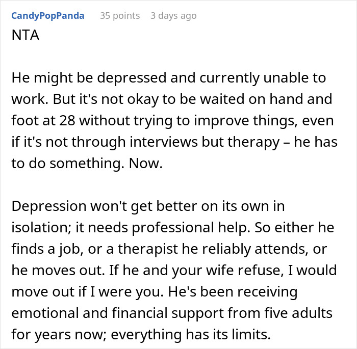Guy Gives GF An Ultimatum After Getting Fed Up With Her Freeloading Brother, Who Refuses To Be An Actual Adult