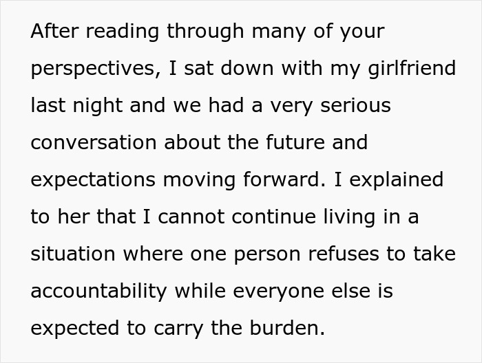 Guy Gives GF An Ultimatum After Getting Fed Up With Her Freeloading Brother, Who Refuses To Be An Actual Adult