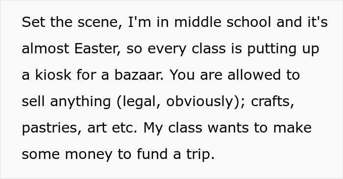 Teen Told She Can’t Sell Food At School Bazaar When Others Fear The Competition, Maliciously Complies Teen Told She Can’t Sell Food At School Bazaar When Others Fear The Competition, Maliciously Complies