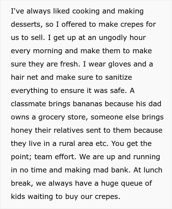 Teen Told She Can’t Sell Food At School Bazaar When Others Fear The Competition, Maliciously Complies Teen Told She Can’t Sell Food At School Bazaar When Others Fear The Competition, Maliciously Complies