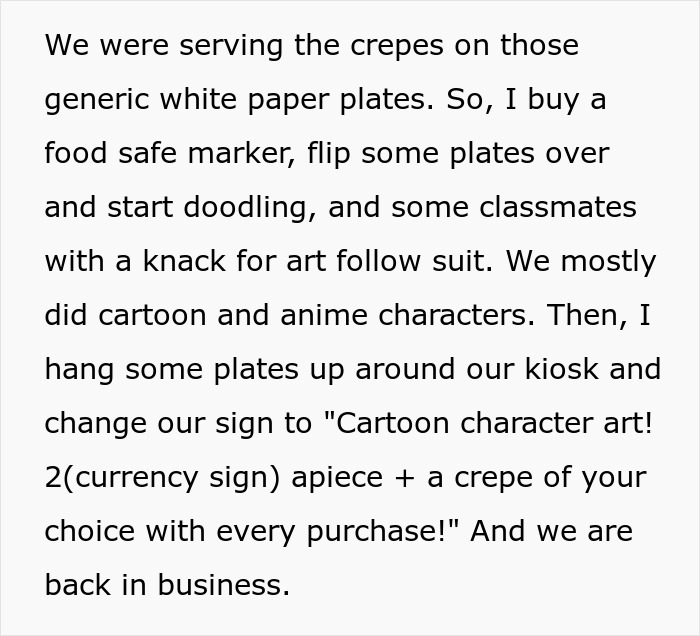 Teen Told She Can’t Sell Food At School Bazaar When Others Fear The Competition, Maliciously Complies Teen Told She Can’t Sell Food At School Bazaar When Others Fear The Competition, Maliciously Complies