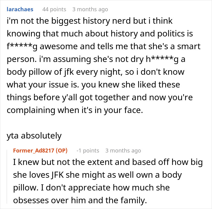 People Shred This Person To Pieces For Belittling GF For Her Interests, Their Defense Is Terrible
