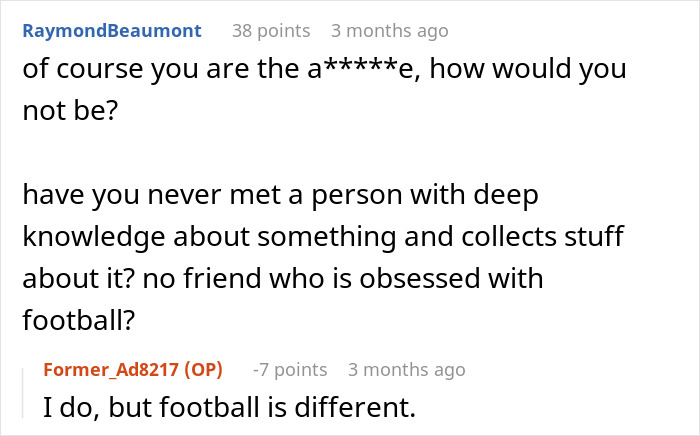 People Shred This Person To Pieces For Belittling GF For Her Interests, Their Defense Is Terrible
