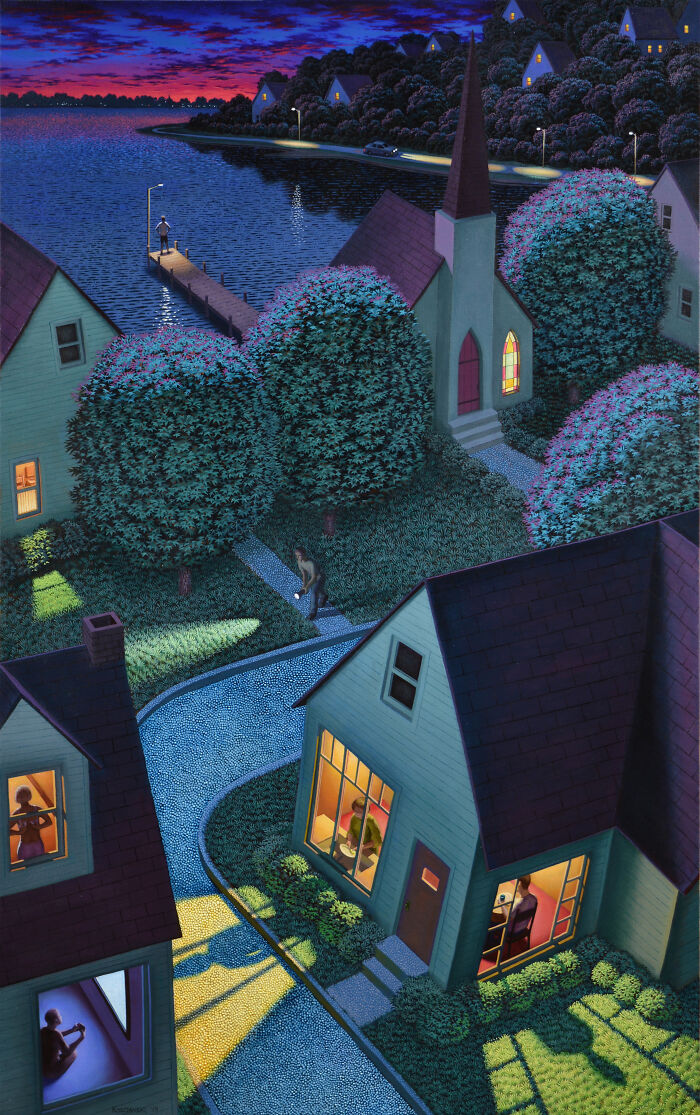 28 Paintings By Leonard Koscianski That Make Familiar Places Feel Beautifully Uncanny 28 Paintings By Leonard Koscianski That Make Familiar Places Feel Beautifully Uncanny
