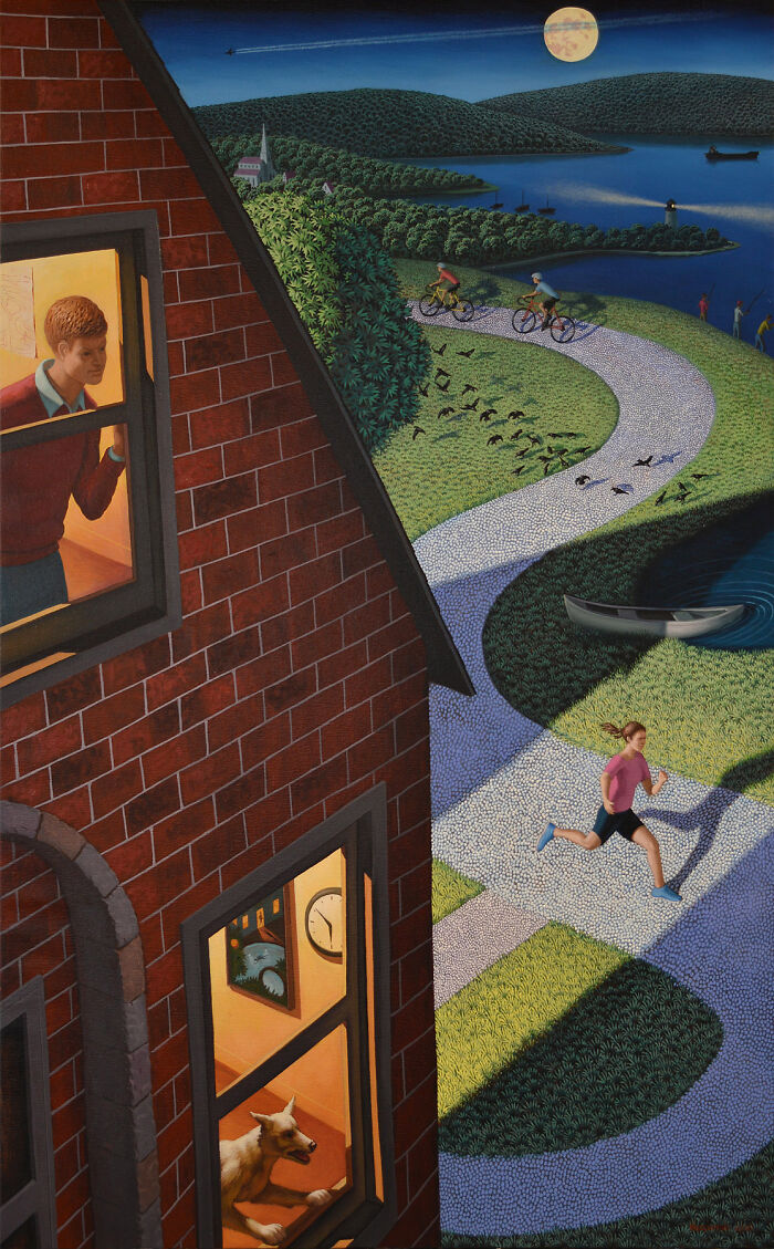 28 Paintings By Leonard Koscianski That Make Familiar Places Feel Beautifully Uncanny 28 Paintings By Leonard Koscianski That Make Familiar Places Feel Beautifully Uncanny