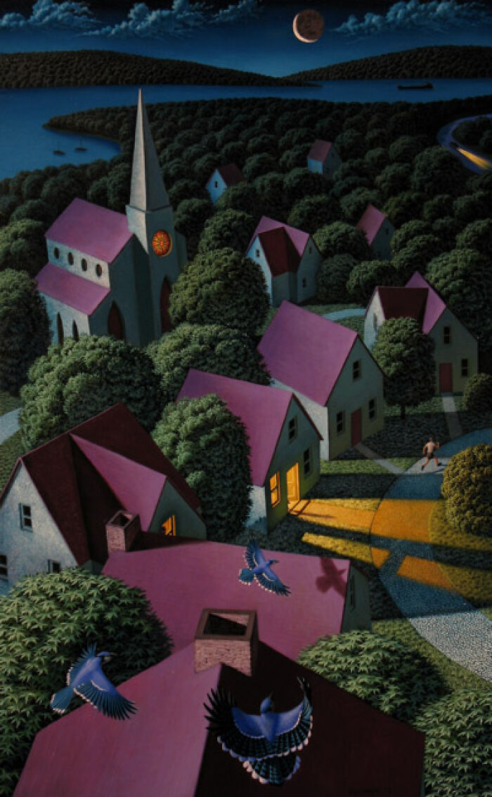 28 Paintings By Leonard Koscianski That Make Familiar Places Feel Beautifully Uncanny 28 Paintings By Leonard Koscianski That Make Familiar Places Feel Beautifully Uncanny