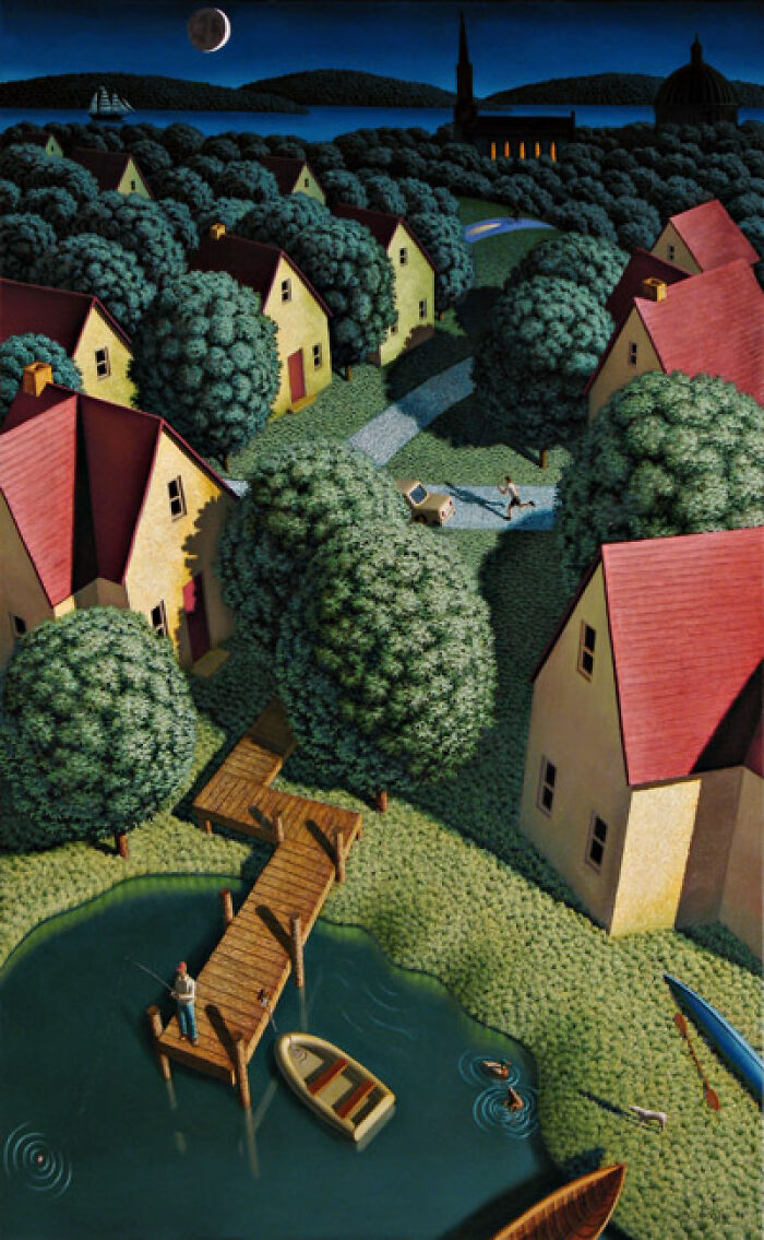 28 Paintings By Leonard Koscianski That Make Familiar Places Feel Beautifully Uncanny 28 Paintings By Leonard Koscianski That Make Familiar Places Feel Beautifully Uncanny