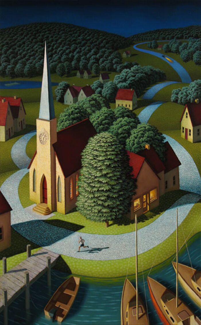 28 Paintings By Leonard Koscianski That Make Familiar Places Feel Beautifully Uncanny 28 Paintings By Leonard Koscianski That Make Familiar Places Feel Beautifully Uncanny