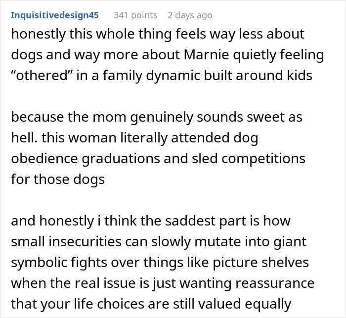 Childfree Daughter Wants Mom To Treat Her Dogs Like Grandkids, Unleashes A Family Jealousy Feud Childfree Daughter Wants Mom To Treat Her Dogs Like Grandkids, Unleashes A Family Jealousy Feud
