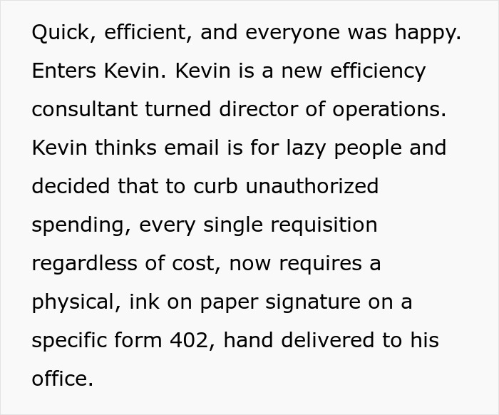 Controlling Boss Changes Policies And Wants Signatures For Everything, Regrets It After Workers Obey
