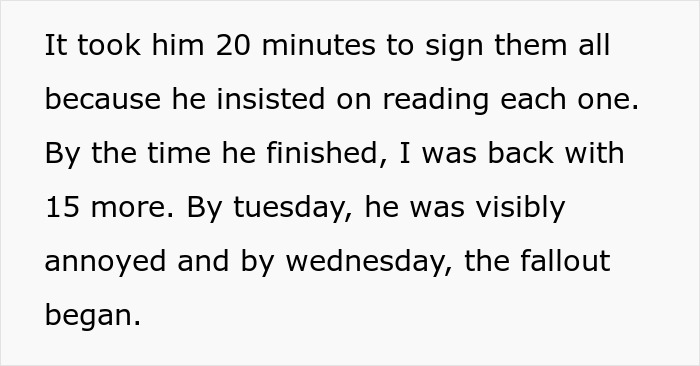 Controlling Boss Changes Policies And Wants Signatures For Everything, Regrets It After Workers Obey