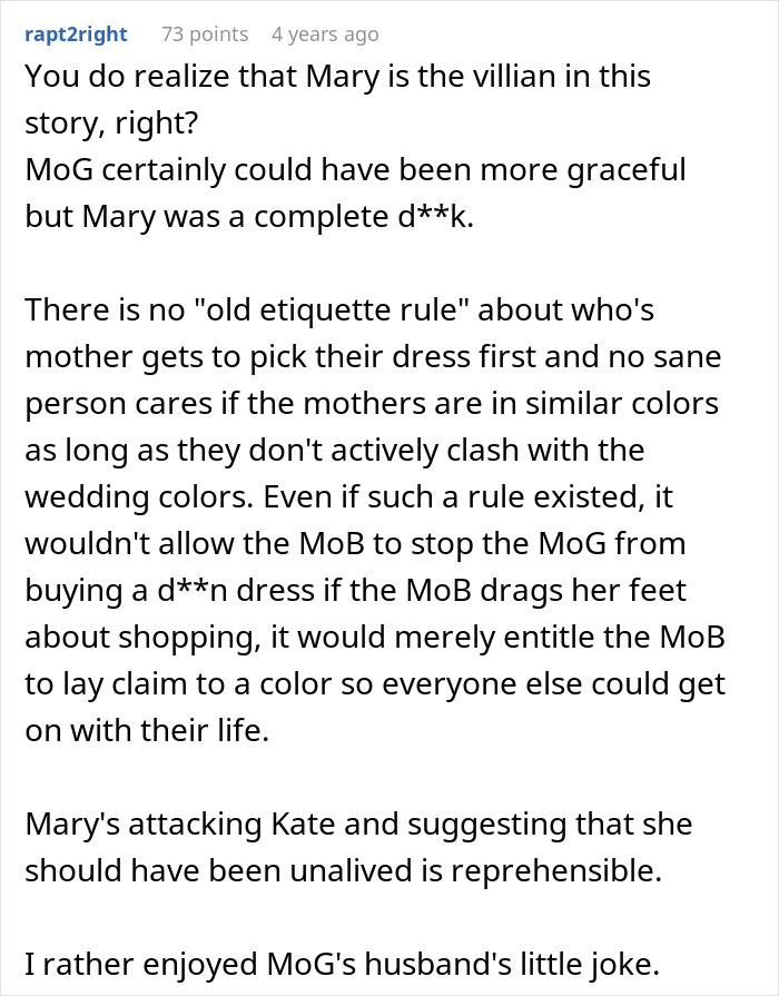 MIL Throws A Pity Party Over Not Wearing Green For Son’s Wedding, Plans To Switch Dresses Anyway