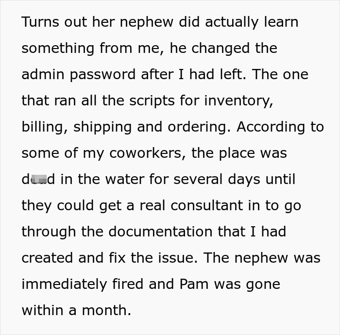 Boss Threatens To Call The Cops On IT Guy After Replacing Him With Her “Idiot” Nephew Backfires Spectacularly Boss Threatens To Call The Cops On IT Guy After Replacing Him With Her “Idiot” Nephew Backfires Spectacularly