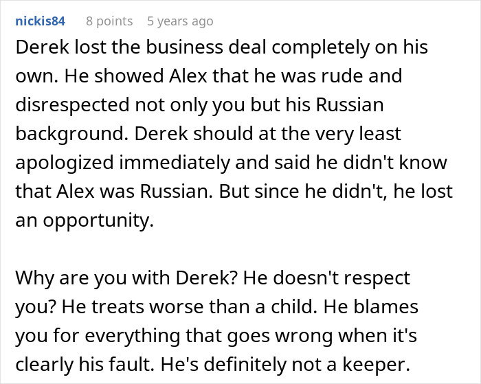 Man Humiliates GF In Front Of Potential Business Partner, Acts Surprised It Has Consequences Man Humiliates GF In Front Of Potential Business Partner, Acts Surprised It Has Consequences