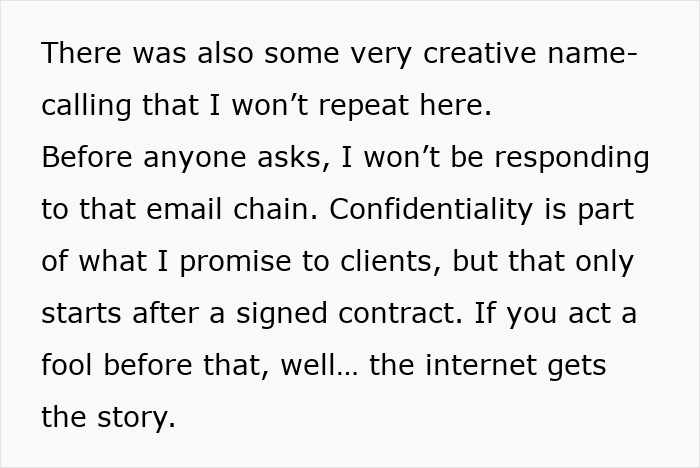 Designer Chooses Sanity Over Paycheck After Dealing With Two Unhinged MILs, Finds Seventeen E-Mails Overnight Designer Chooses Sanity Over Paycheck After Dealing With Two Unhinged MILs, Finds Seventeen E-Mails Overnight