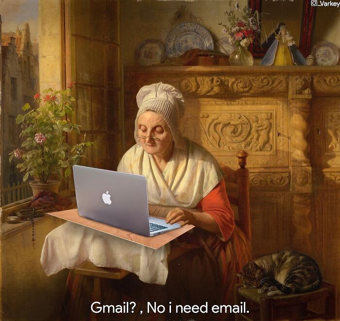 Classical Art Captioned As Modern-Day Memes: 58 Funny Edits By Varkey (New Pics)