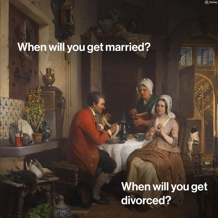 Classical Art Captioned As Modern-Day Memes: 58 Funny Edits By Varkey (New Pics)