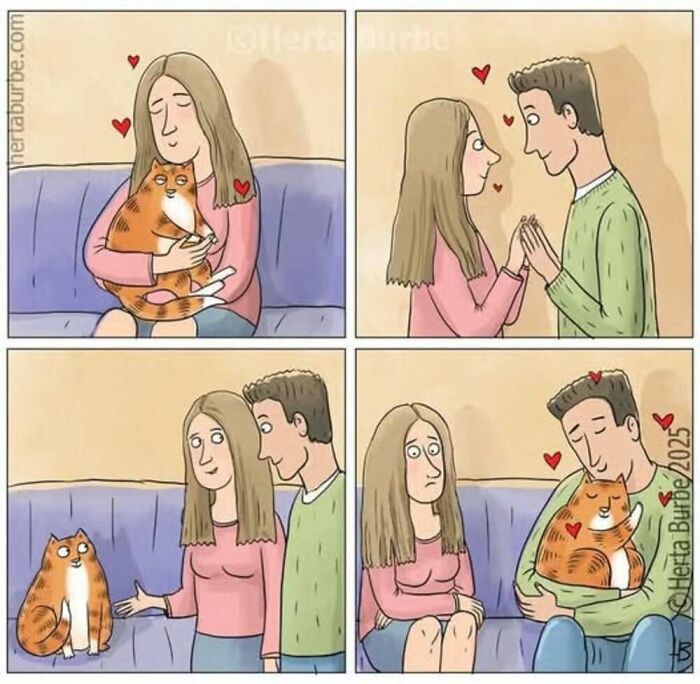 50 Heartwarming Cat Comics By This Lithuanian Artist That Beautifully Capture Human Emotions