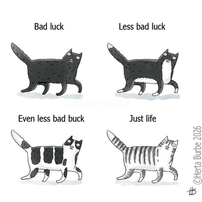 50 Heartwarming Cat Comics By This Lithuanian Artist That Beautifully Capture Human Emotions