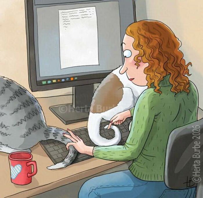 50 Heartwarming Cat Comics By This Lithuanian Artist That Beautifully Capture Human Emotions