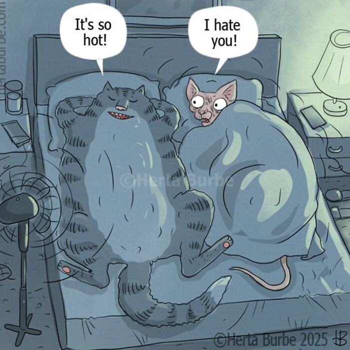 50 Heartwarming Cat Comics By This Lithuanian Artist That Beautifully Capture Human Emotions