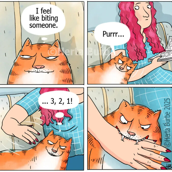 50 Heartwarming Cat Comics By This Lithuanian Artist That Beautifully Capture Human Emotions