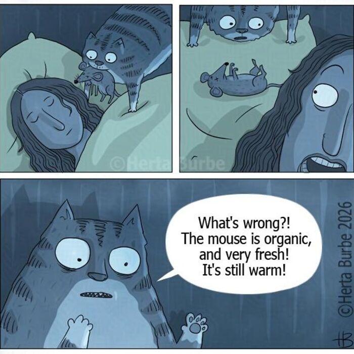 50 Heartwarming Cat Comics By This Lithuanian Artist That Beautifully Capture Human Emotions