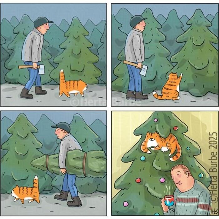 50 Heartwarming Cat Comics By This Lithuanian Artist That Beautifully Capture Human Emotions