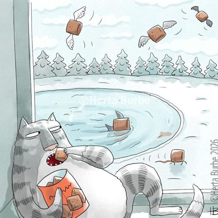 50 Heartwarming Cat Comics By This Lithuanian Artist That Beautifully Capture Human Emotions
