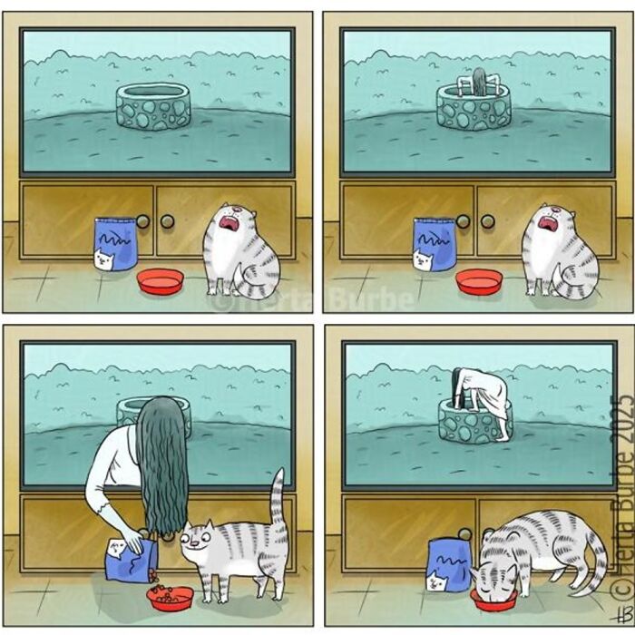 50 Heartwarming Cat Comics By This Lithuanian Artist That Beautifully Capture Human Emotions
