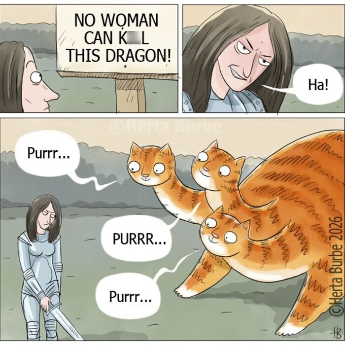 50 Heartwarming Cat Comics By This Lithuanian Artist That Beautifully Capture Human Emotions
