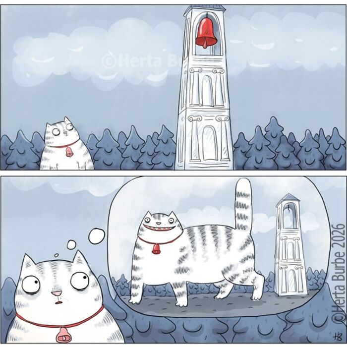 50 Heartwarming Cat Comics By This Lithuanian Artist That Beautifully Capture Human Emotions