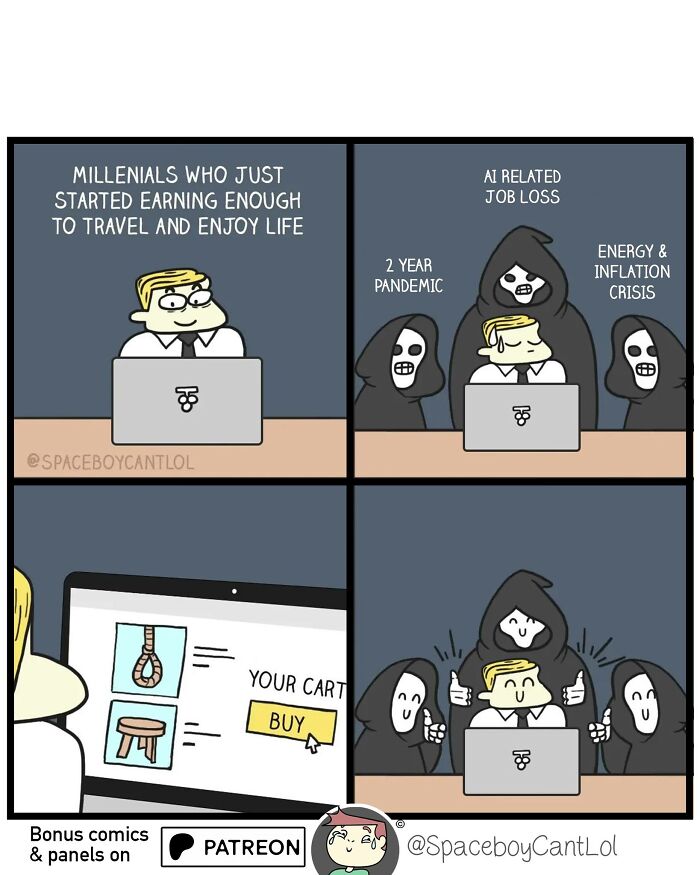 69 Hilarious Comics With Unexpected And Sometimes Dark Endings By SpaceboyCantLOL (New Pics)