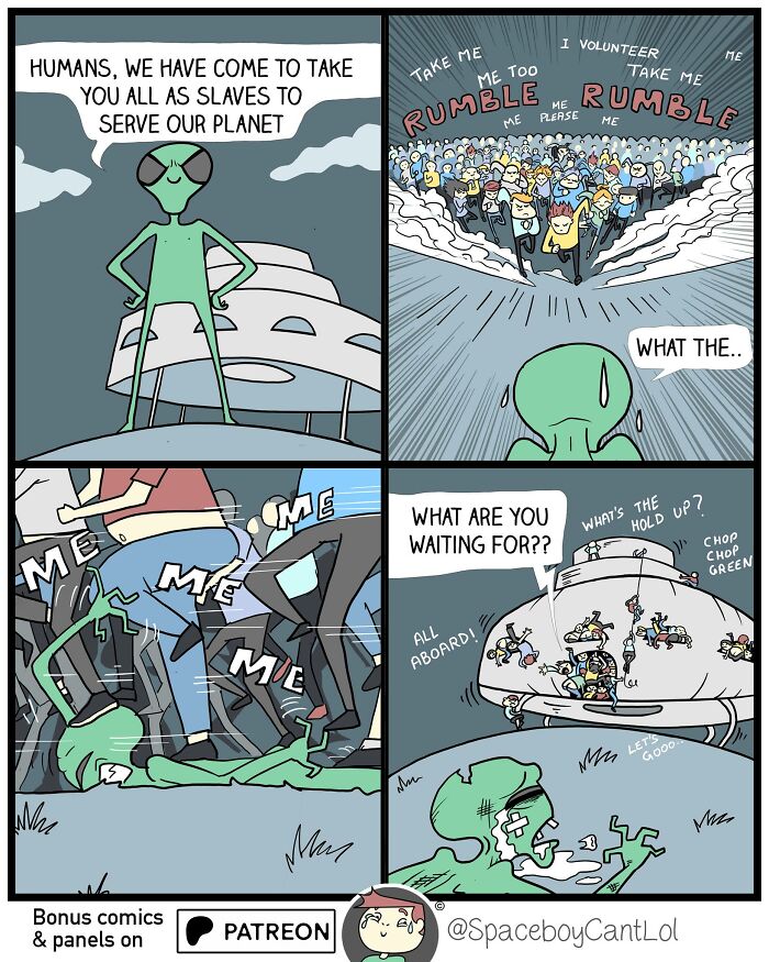 69 Hilarious Comics With Unexpected And Sometimes Dark Endings By SpaceboyCantLOL (New Pics)