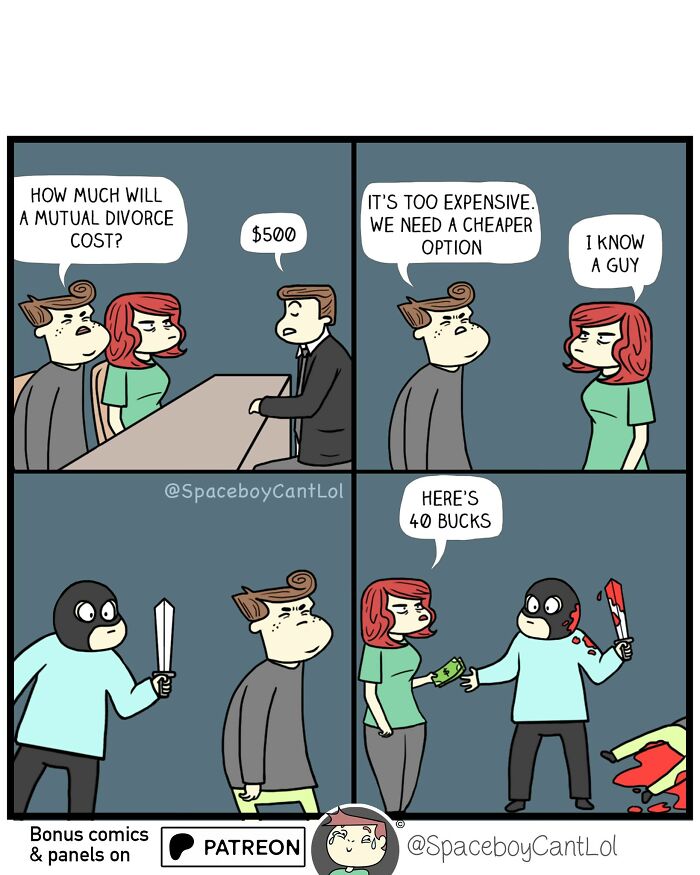 69 Hilarious Comics With Unexpected And Sometimes Dark Endings By SpaceboyCantLOL (New Pics)